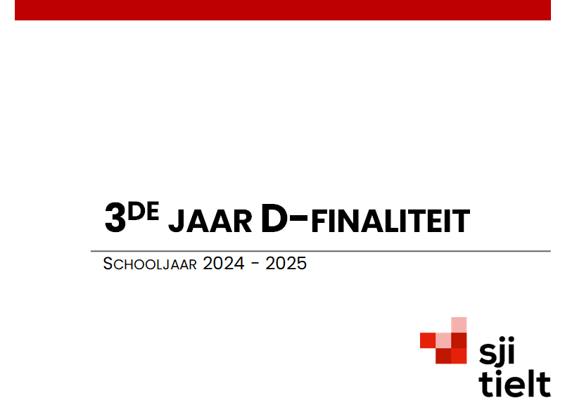 Voorstelling 2de graad D finaliteit