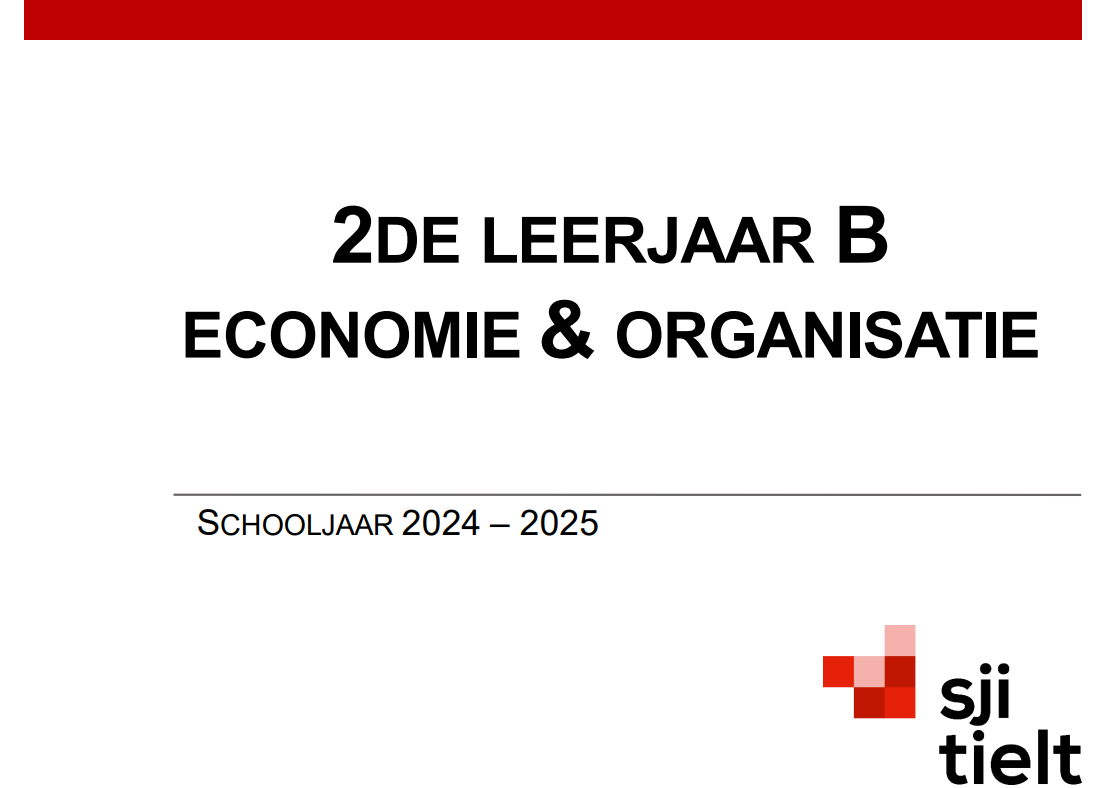 Voorblad 2B economie en organisatie